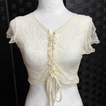 Thorn & Fable Lace Crop Top Juniors S Ethereal Angel Y2K Festival Cochella Club Photo 0