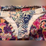 Roxy  Blue and Cream two Piece with Bohemian Crochet Detail, EUC!! Photo 3