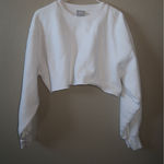 Aritzia  White Sweatshirt Cropped Crewneck Photo 0