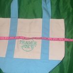 NWT Trader Joe’s Blue and White Mini Paster Canvas Tote Bag Photo 6
