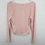 Lush Clothing Lush Baby Pink Long Sleeve V Neck Top Womens Size XL Casual Cute Adorable Photo 4
