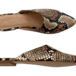 Madewell NWT Leather Snakeskin Embossed Flat Mules Shoes Size 6.5 Photo 0