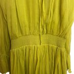 Label Ritu Kumar Yellow Green Cold Shoulder Dress Size XS Photo 4