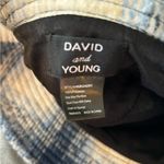 David & Young  Navy Cream Brushed Plaid Soft Bucket Hat One Size OS Lined Winter Photo 5