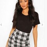 Boohoo  split front checked mini skirt plaid size US 8 Photo 0