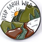 Keep Earth Wild Mountain Sunny Enamel Pin Multiple Photo 0