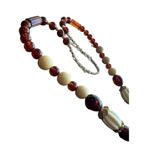 Women's Vintage Bakelite Necklace Beads 30 Inch Jewelry Bohemian Accessories Brown Photo 8