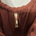 Free People NEW Radiance Top Umber Brown Tie Ruffle Coquette Dainty Prarie Large Photo 5