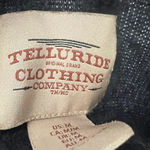 Telluride Clothing Company Womens Medium Sweater Button Mock Neck Grey Marled Gray Photo 4