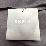 SheIn 🆕Black Scoop Neck Short Sleeve Thong Bodysuit Photo 4