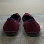 Rothy's Loafer Burgundy Windowpane Plaid Women's 10.5 Knit Comfort Slip On Shoes Photo 4