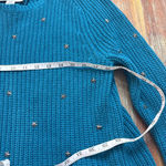 Wildfox Women's  Teal Star Studded Open Back Crew Neck Sweater XS Photo 7