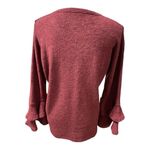JODIFL Bell Sleeve Sweater - Wine Color size S Photo 2