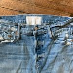 Mother Superior size 25 Scrapper ankle distressed light wash jeans Blue Photo 1