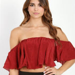 Heart & Hips Red flare blouse Photo 0