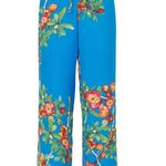 Natori Blue Floral Silky Cypress Pajama Pants Size Small Photo 0
