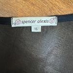 SPENCER ALEXIS Cardigan Womens 16 Black Long Bell Sleeves Floral Lace Open Mesh Photo 9