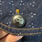 Jachs Girlfriend  Floral Denim Western Button Up Shirt Large Photo 3