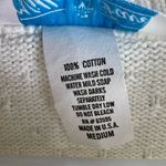 Vintage village fair off white embroidered shirt sleeve sweater floral grandma Size M Photo 6