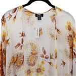 Nicole Miller NEW  Orange Floral Vacation Resort Island Swim Coverup Kimono OS Photo 2