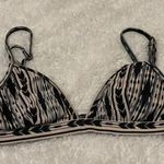 l*space L  Tribal Print Gold Black Triangle Bikini Top Size Small Photo 3