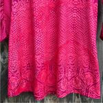 prAna Stretch Zip Neckline Multi Pattern Ruched Long Sleeve Dress Size Medium Photo 5