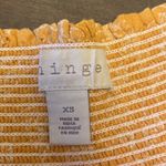 Hinge  yellow floral midi skirt elastic waist size XS lined‎ Photo 5