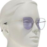 DIFF eyewear Pixie XL Sunglasses Slim Purple Silver Metal Sunnies Photo 0