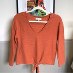 Madewell  Texture & Thread Orange V-Neck Sweater Photo 6