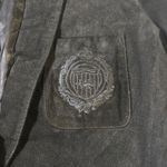 VTG Global Identity G III Suede Leather Blazer Jacket‎ Womens Large Black Crest Photo 3