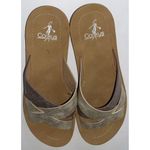 Corkys Sandals Women’s Size 9 Charm Slides Gold Copper Strappy Flats 80s 90s Y2K Photo 4