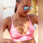 Aerie NEW Longline Triangle Padded Bikini Top Adjustable Straps Pink Sz Small Photo 0