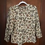Faherty  Portia Linen Floral Blouse Top in Indee Floral size Large Photo 2