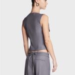 LIONESS  NWT Cinco Fitted Vest In Gray Photo 3
