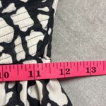 Parker Black White Animal Print Strapless Smocked Top Peplum Small Back Zip NWOT Photo 8