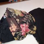 Vintage Spencer Alexis Petite Floral Cheetah Open Front Silk Shirt Blouse Top Black Size undefined Photo 10