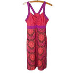 prAna  Women’s Amaya Dress Size Medium in Berry Scallop Photo 1