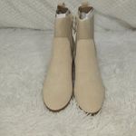 Violet & Red Loaded Knit Cuff Bootie Tan NWT Side Zip 2.5” Heel Size 8 Photo 1