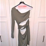Heart & Hips Olive one shoulder mini dress NWT Photo 1
