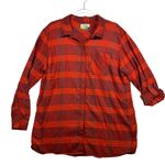 Magellan outdoors Grunge Rock Gorpcore Magellan Red Plaid Boyfriend Button-Up‎ Shirt XXL Flannel Photo 0