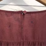 Downeast  3/4 Sleeve Maroon Floral Blouse. Size Small. EUC Photo 4