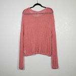 Free People Bubblegum Pink Angel Soft Pointelle Knit Sweater Medium Photo 7