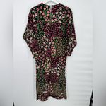Topshop  Nordstrom Floral Long Sleeve‎ Belted Midi Dress Size 2 Photo 5