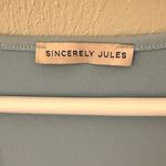 Sincerely Jules Light Blue Square Neck shirt Size L Photo 1