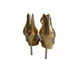 Michael Kors Metallic Rose Gold Silver Leather Platform Sandals Heels Size 7.5 Photo 7