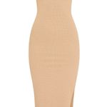 Pretty Little Thing NWT PLT Stone Waffle Rib Asymmetric Multi Strap Midaxi Dress-Size US12 Photo 1