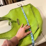 Isabella Fiore  Lime Green Genuine Leather Large Loop Closure Shoulder Bag Photo 8