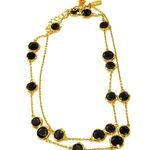 Kate Spade Gold Tone & Black Crystal 32” Necklace Photo 3