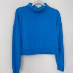 Beyond Yoga All Time Funnel Neck Cropped Pullover Sweatshirt Blue Glow Photo 1