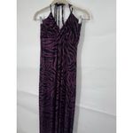 L8ter ‎ Y2K Retro Zebra Print Milk Maid Maxi Dress Women Medium Purple Whimsigoth Photo 6